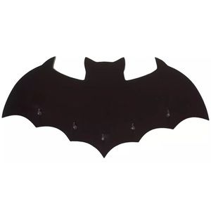 Sourpuss Bat Key Holder Black Home Wall Decor Halloween Horror Spooky